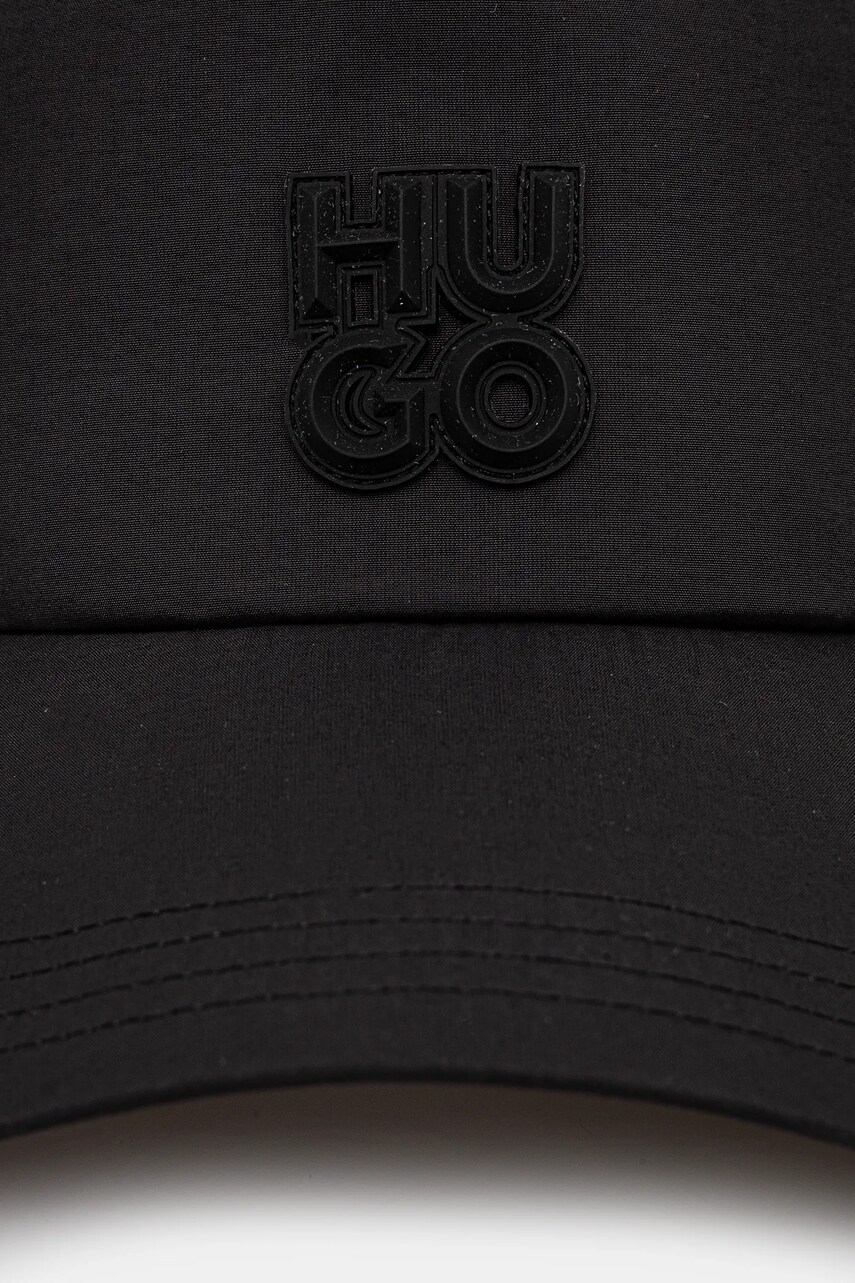 Кепка HUGO колір чорний з аплікацією 50533408