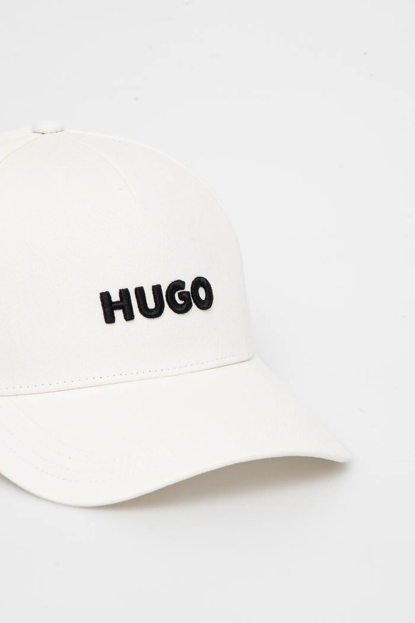 Кепка HUGO колір бежевий однотонна 50533410