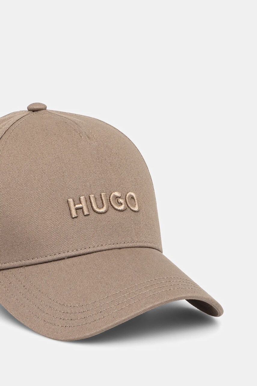 Кепка HUGO колір коричневий однотонна 50533410