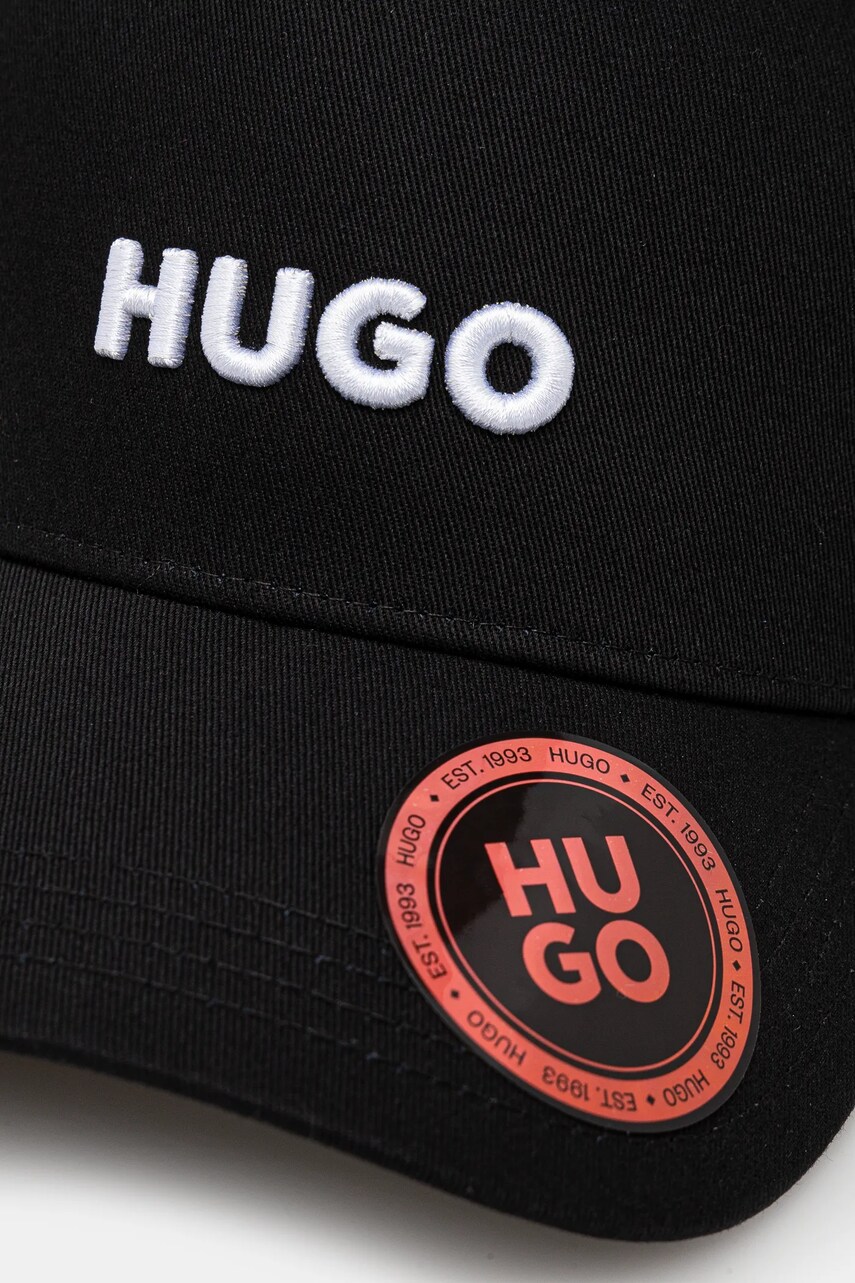 Кепка HUGO колір чорний однотонна 50533410