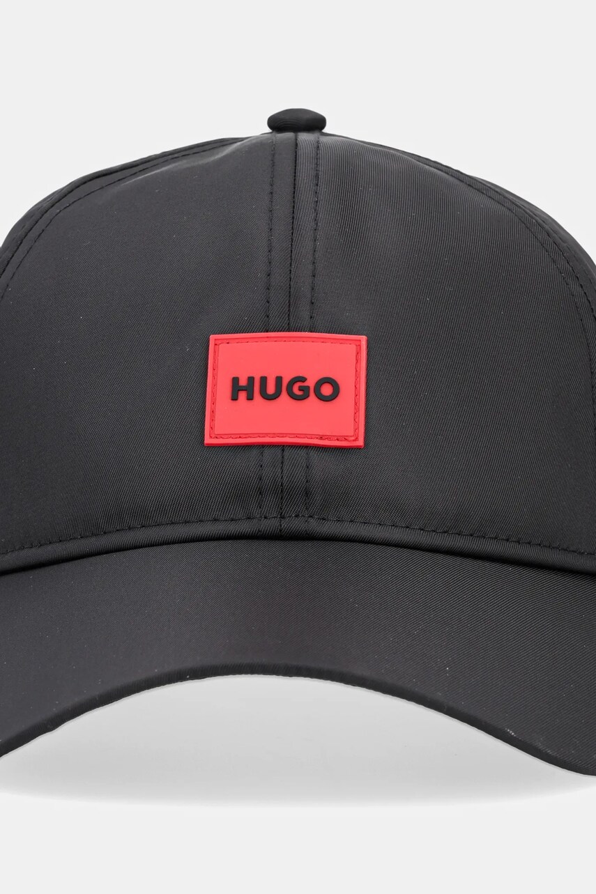 Кепка HUGO колір чорний з аплікацією 50533379