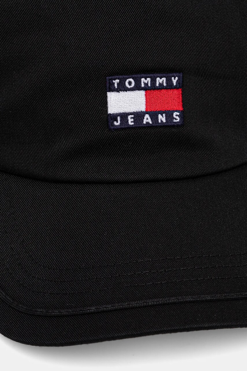 Кепка Tommy Jeans колір чорний з аплікацією AM0AM13287