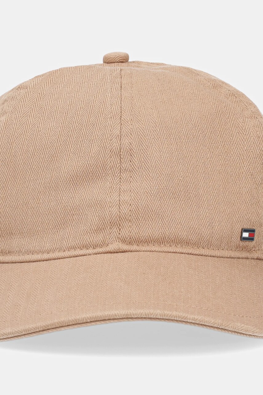 Бавовняна бейсболка Tommy Hilfiger колір коричневий однотонна AM0AM13006