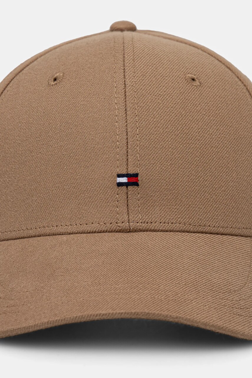 Бавовняна бейсболка Tommy Hilfiger колір бежевий однотонна AM0AM13008