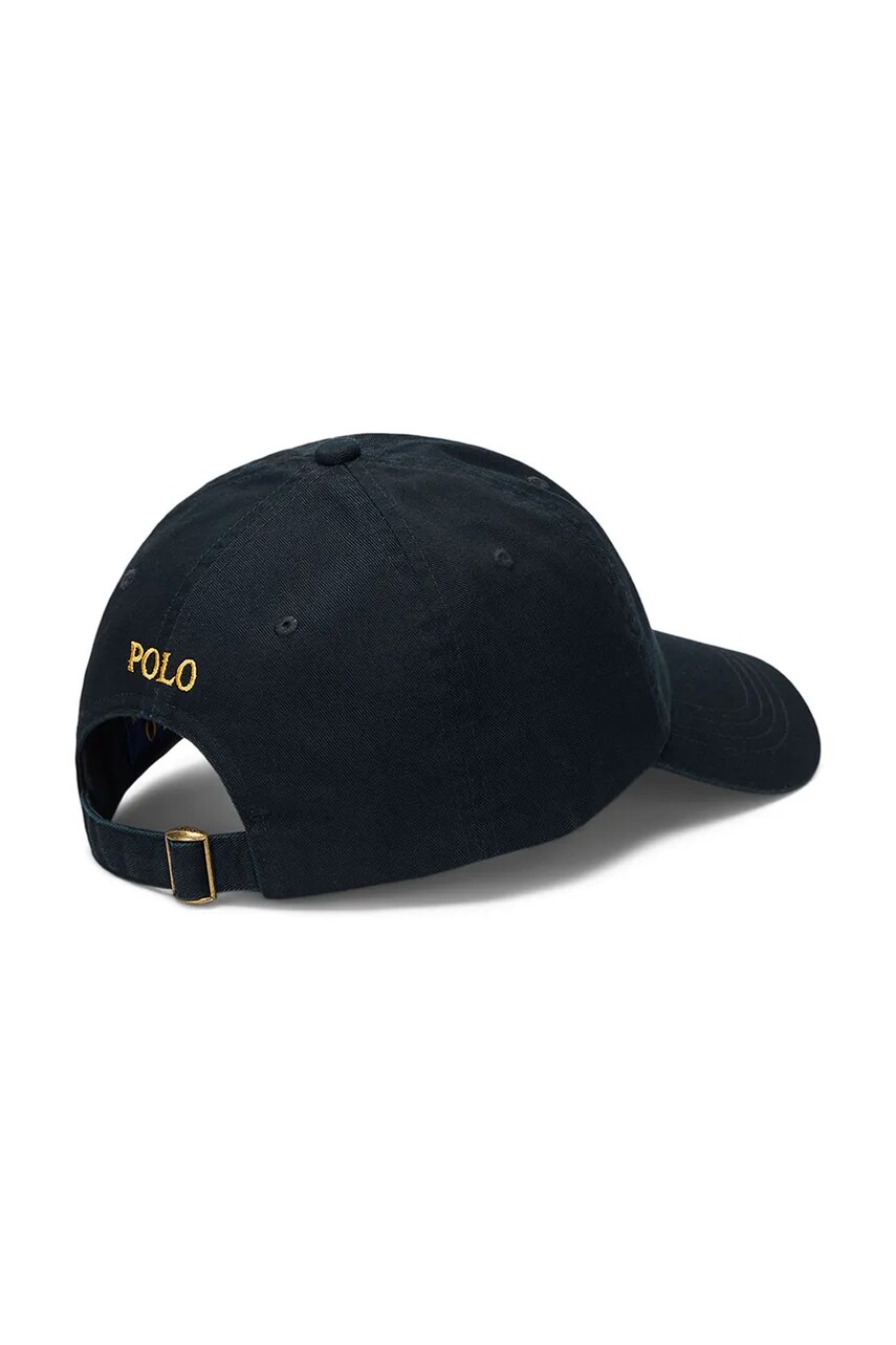 Бавовняна бейсболка Polo Ralph Lauren колір чорний однотонна 710903105