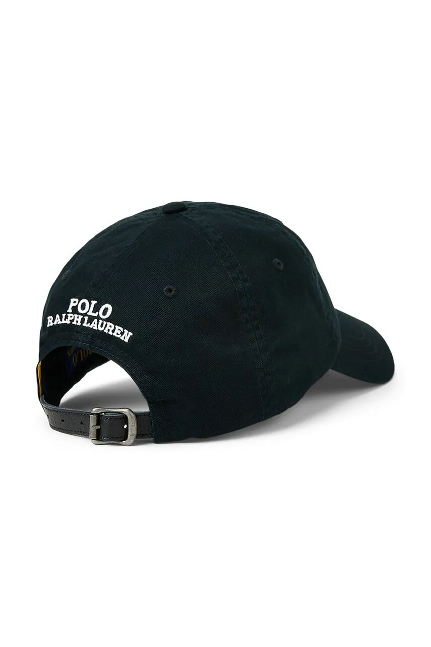Бавовняна бейсболка Polo Ralph Lauren колір чорний з аплікацією 710960311