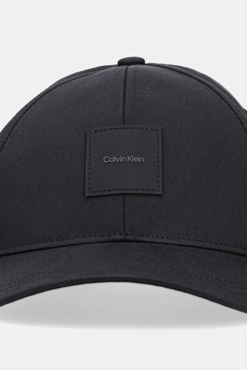 Бавовняна бейсболка Calvin Klein колір чорний з аплікацією K50K512616