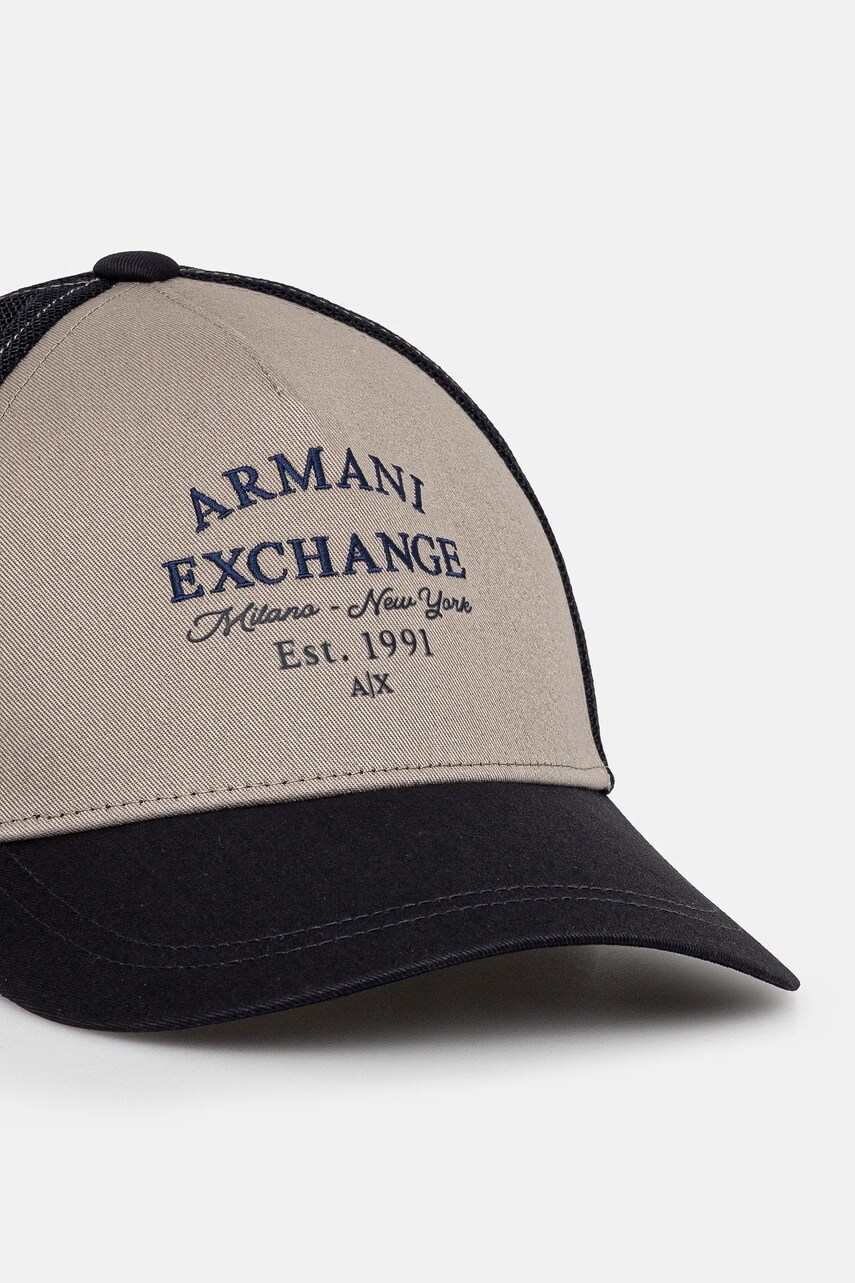 Кепка Armani Exchange колір бежевий з аплікацією XM000809 AF13639