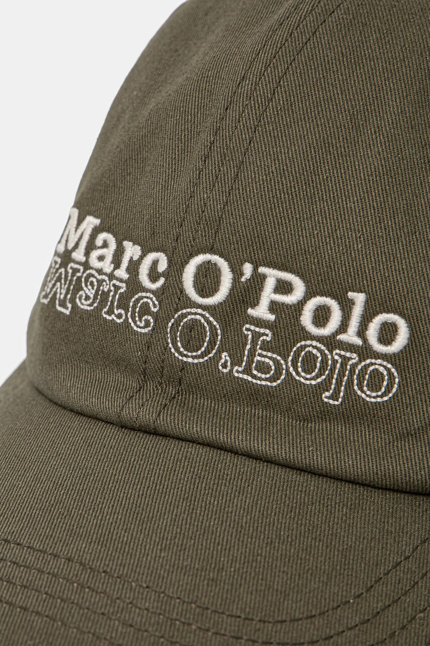 Бавовняна бейсболка Marc O'Polo колір зелений з аплікацією 522803801014