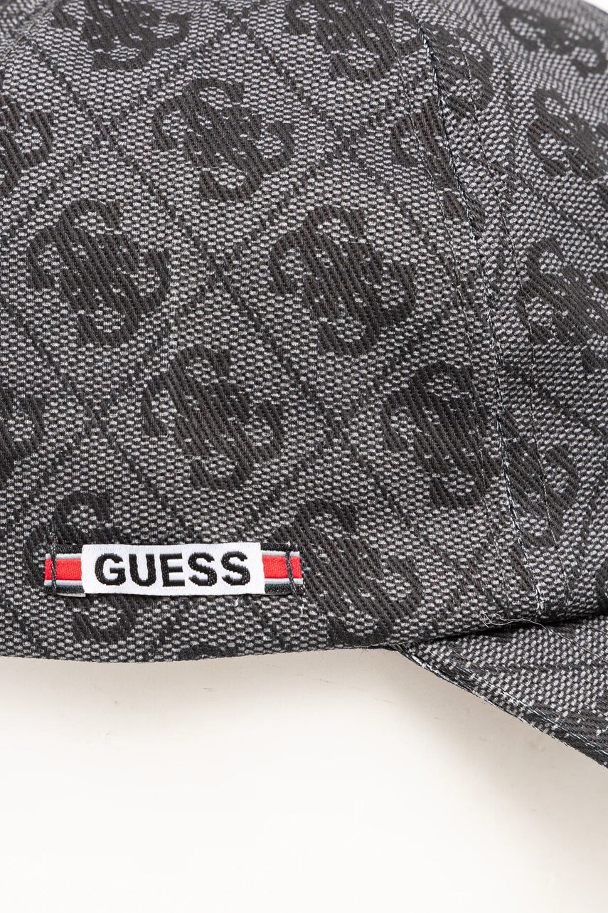 Бавовняна бейсболка Guess LONDON колір сірий візерунок AM9485 COT01