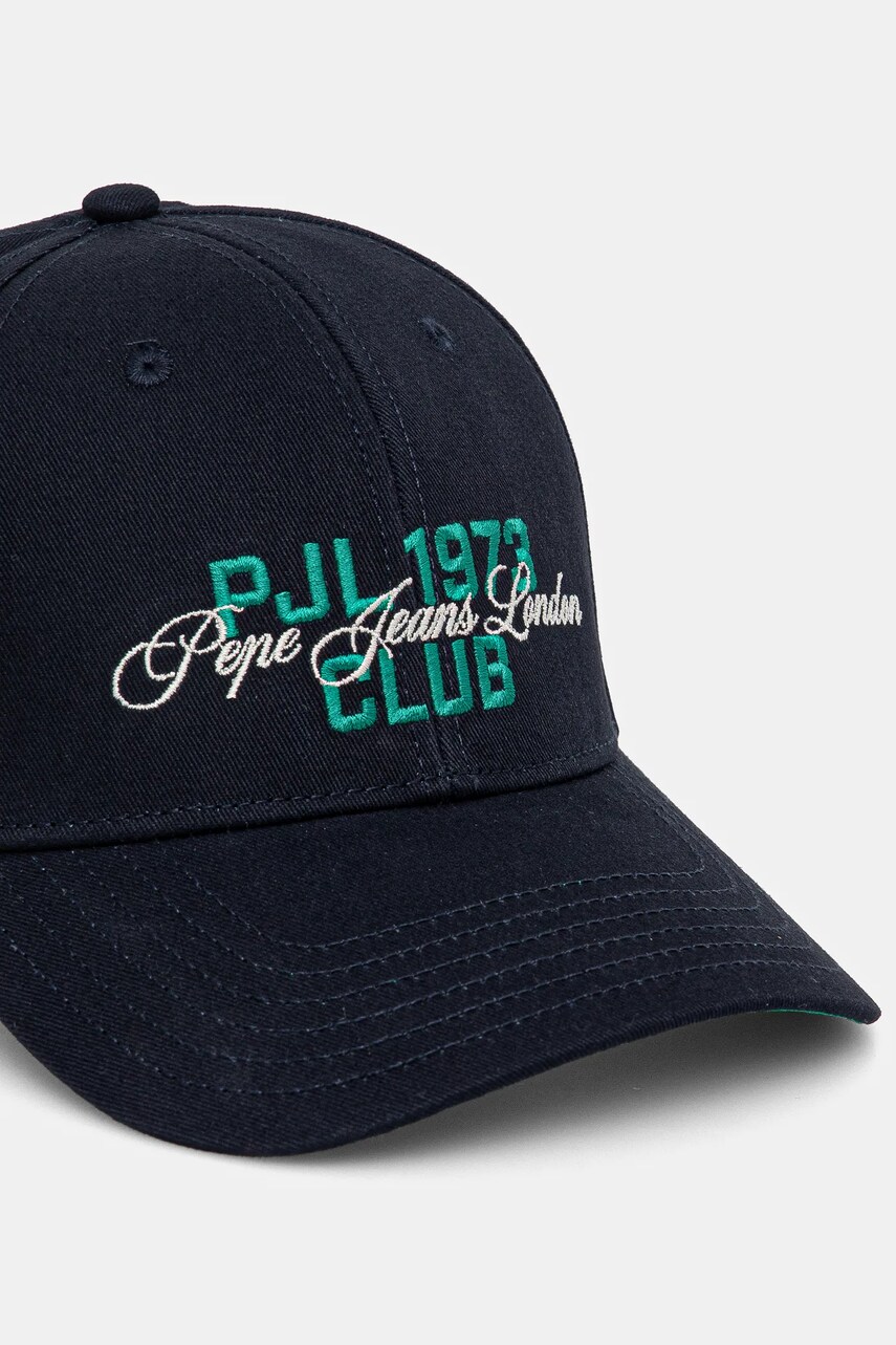 Бавовняна бейсболка Pepe Jeans TALBOT CAP колір синій візерунок PM040570