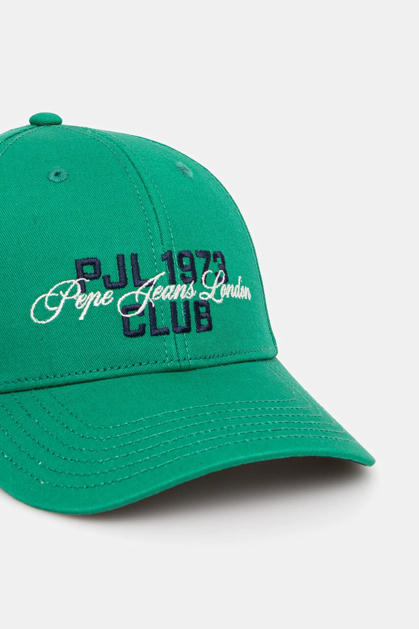 Бавовняна бейсболка Pepe Jeans TALBOT CAP колір зелений візерунок PM040570