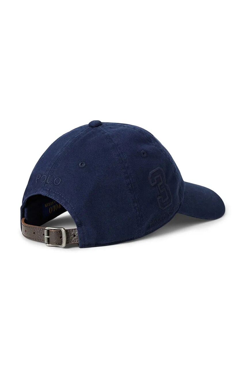 Бавовняна бейсболка Polo Ralph Lauren колір синій однотонна 710957159