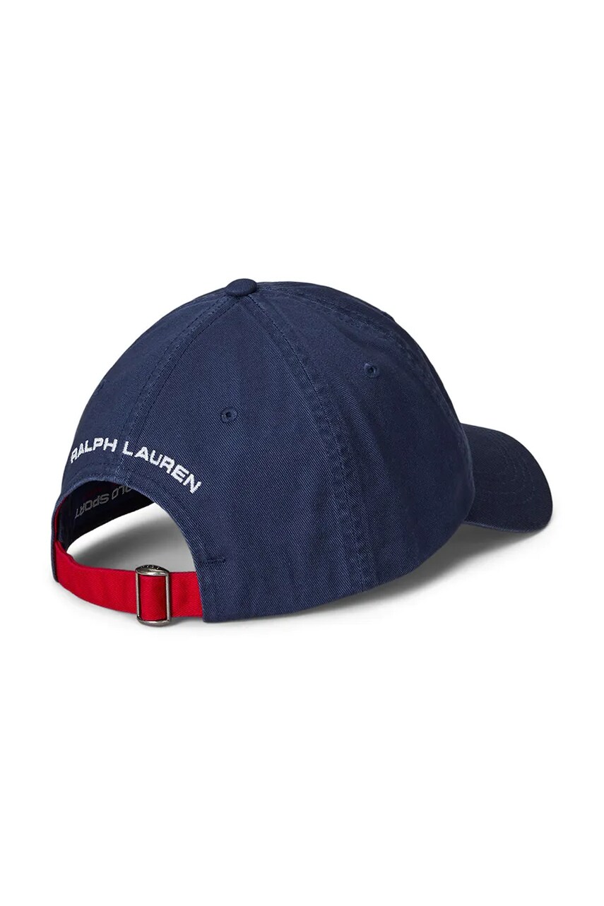 Бавовняна бейсболка Polo Ralph Lauren колір синій з аплікацією 710968730