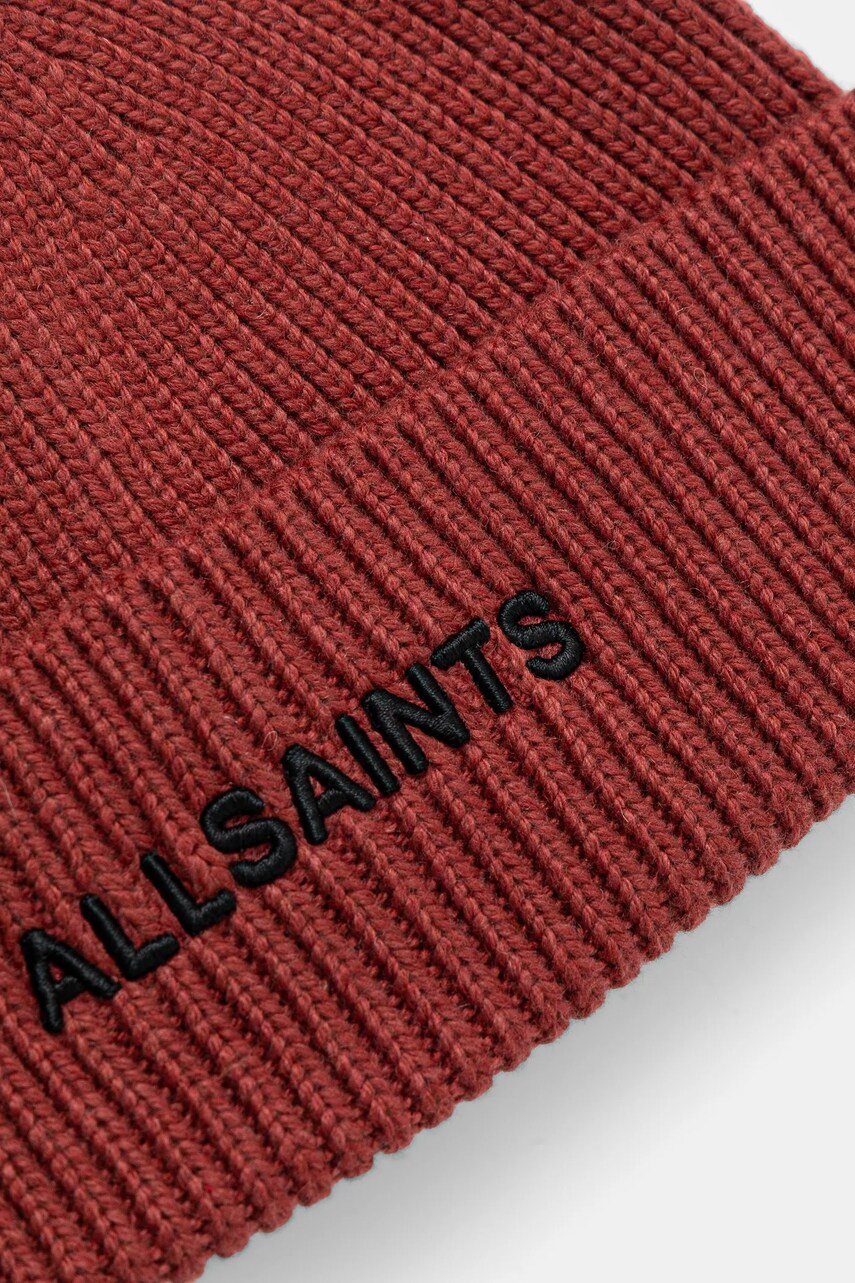 Шапка AllSaints колір червоний  AS200824