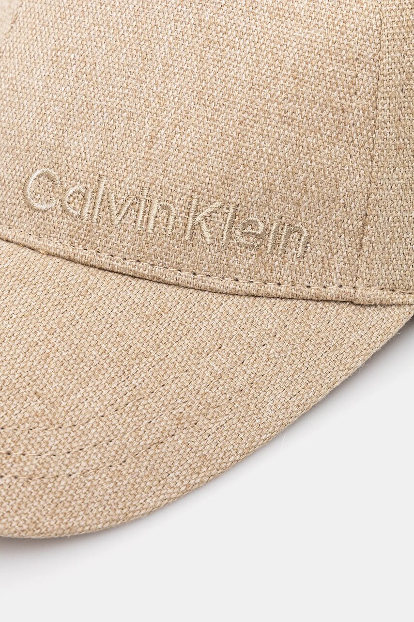 Кепка Calvin Klein колір бежевий однотонна K50K512978