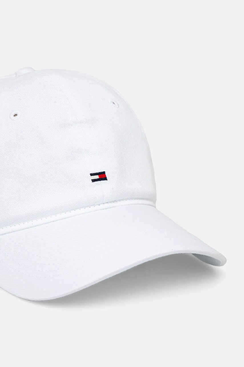 Бавовняна бейсболка Tommy Hilfiger колір білий однотонна AM0AM13159