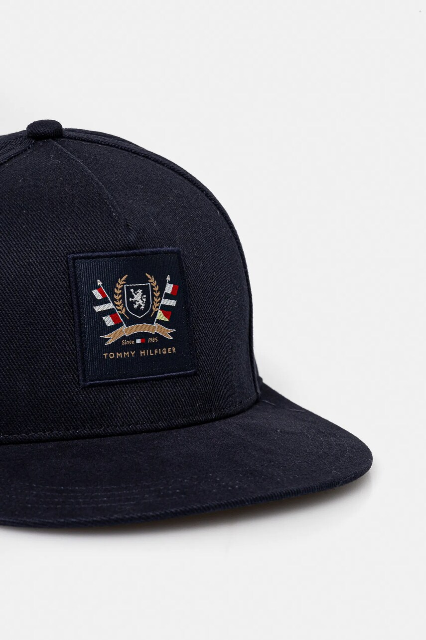 Бавовняна бейсболка Tommy Hilfiger колір синій з аплікацією AM0AM13161