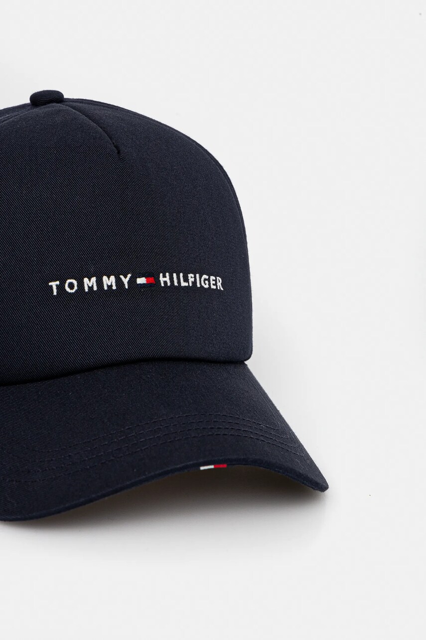 Бавовняна бейсболка Tommy Hilfiger колір синій з аплікацією AM0AM13162