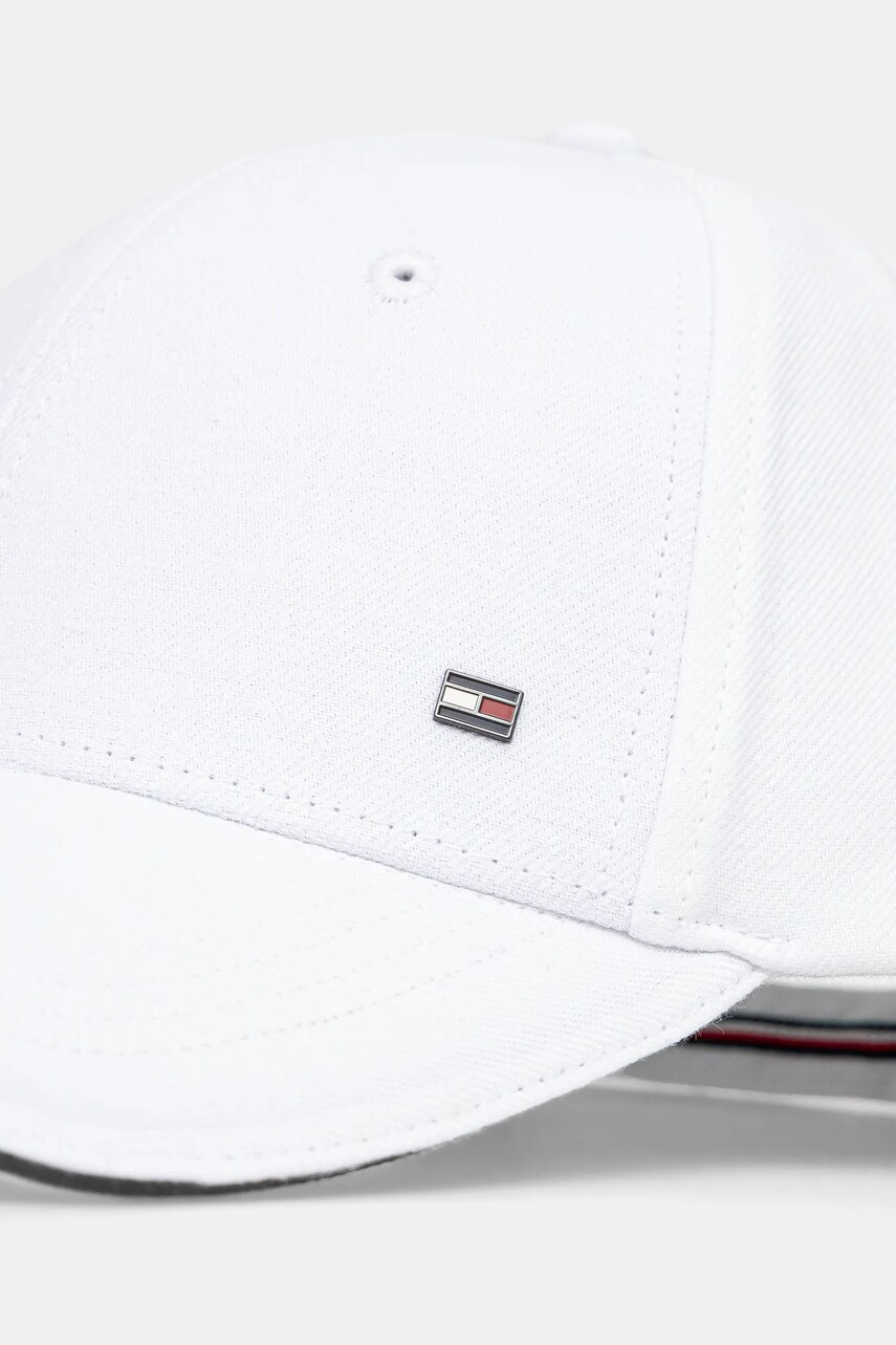 Бавовняна бейсболка Tommy Hilfiger колір білий однотонна AM0AM13164