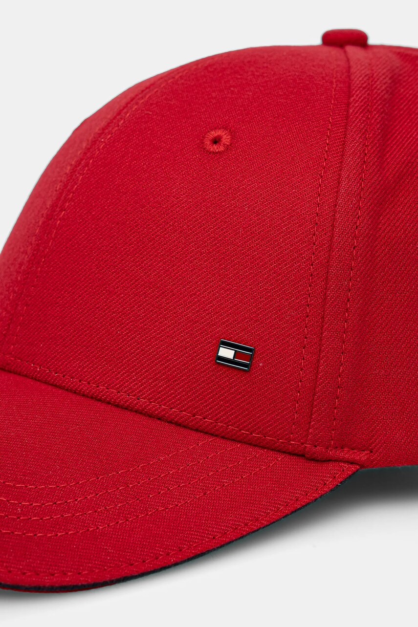 Бавовняна бейсболка Tommy Hilfiger колір червоний однотонна AM0AM13164