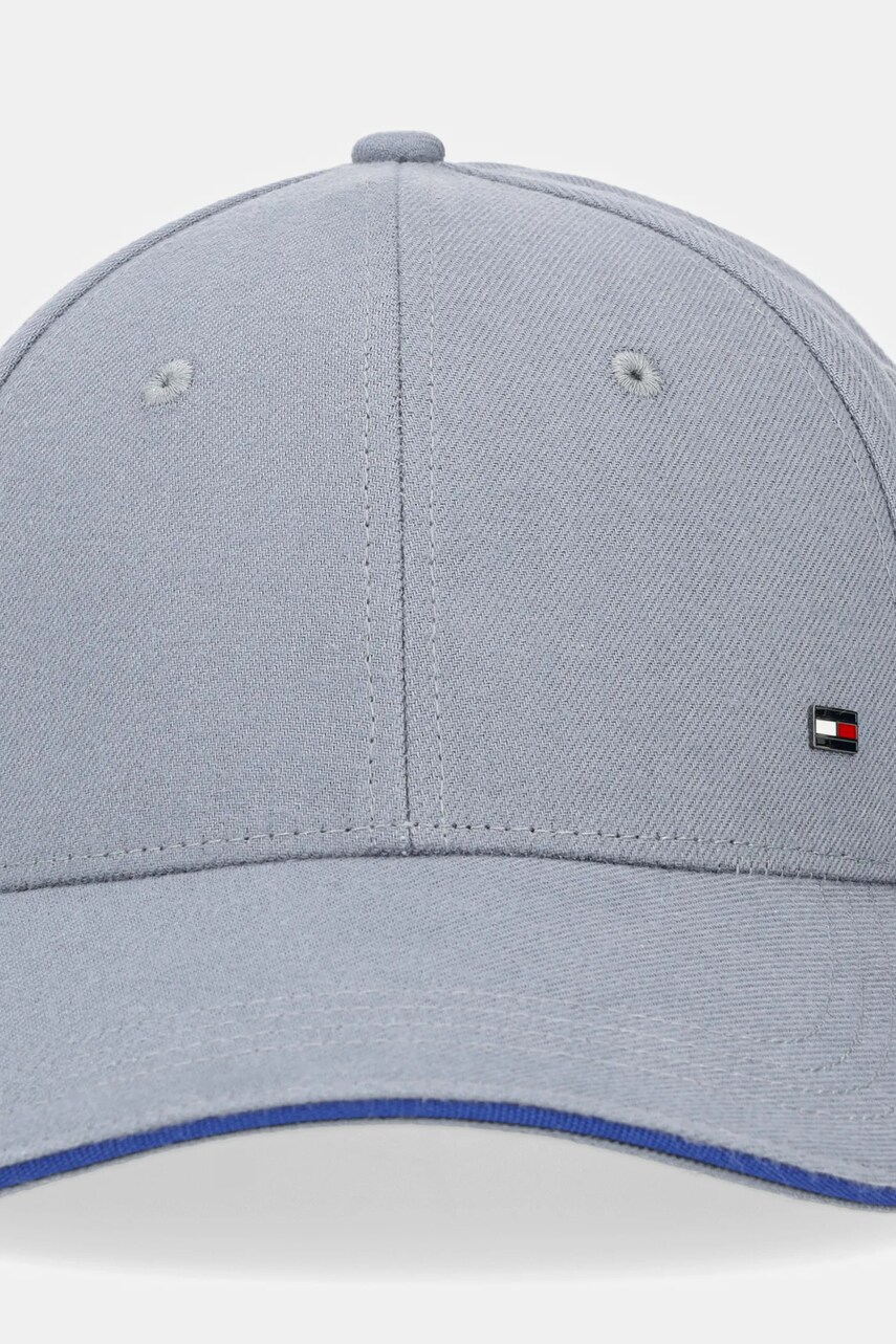 Бавовняна бейсболка Tommy Hilfiger колір сірий однотонна AM0AM13164