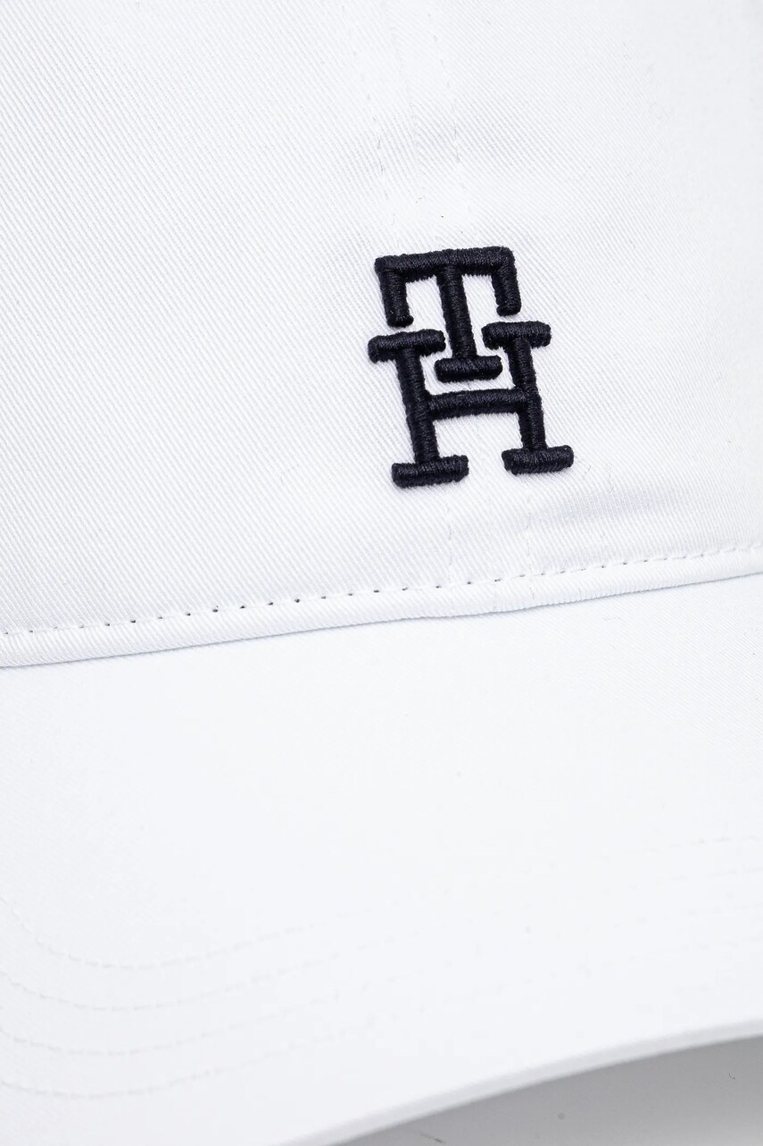 Бавовняна бейсболка Tommy Hilfiger колір білий з аплікацією AM0AM13542