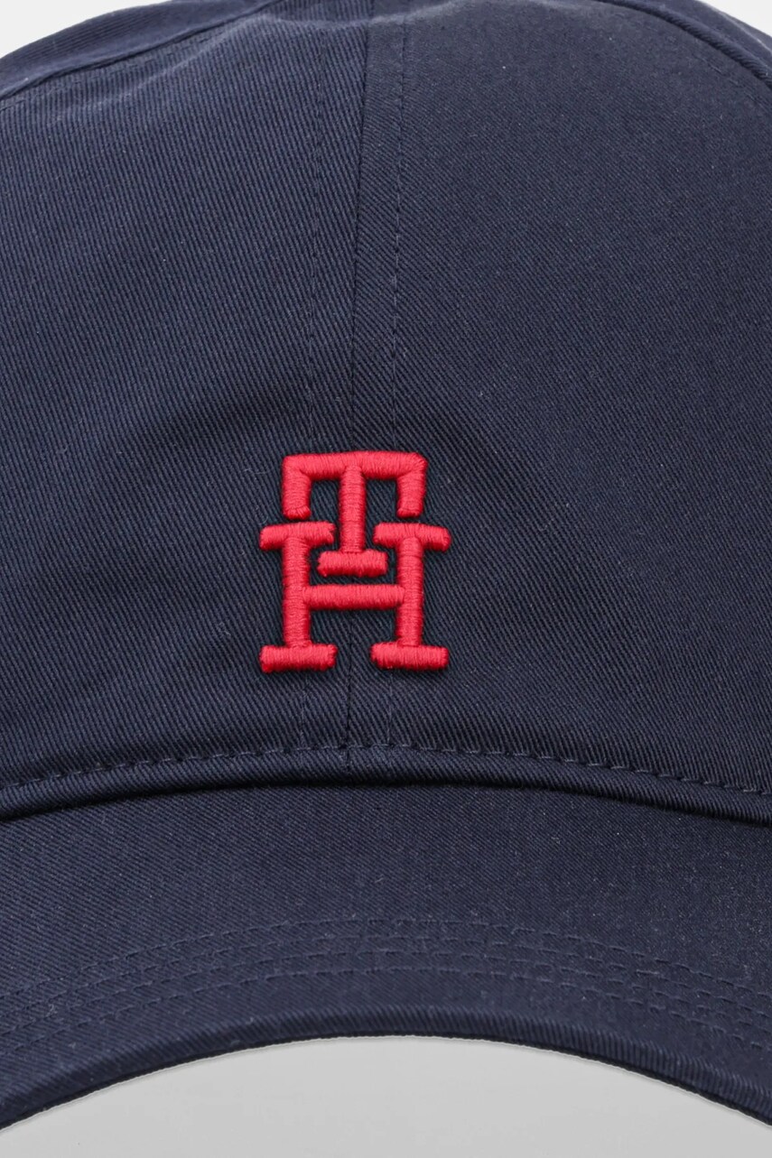 Бавовняна бейсболка Tommy Hilfiger колір синій з аплікацією AM0AM13542