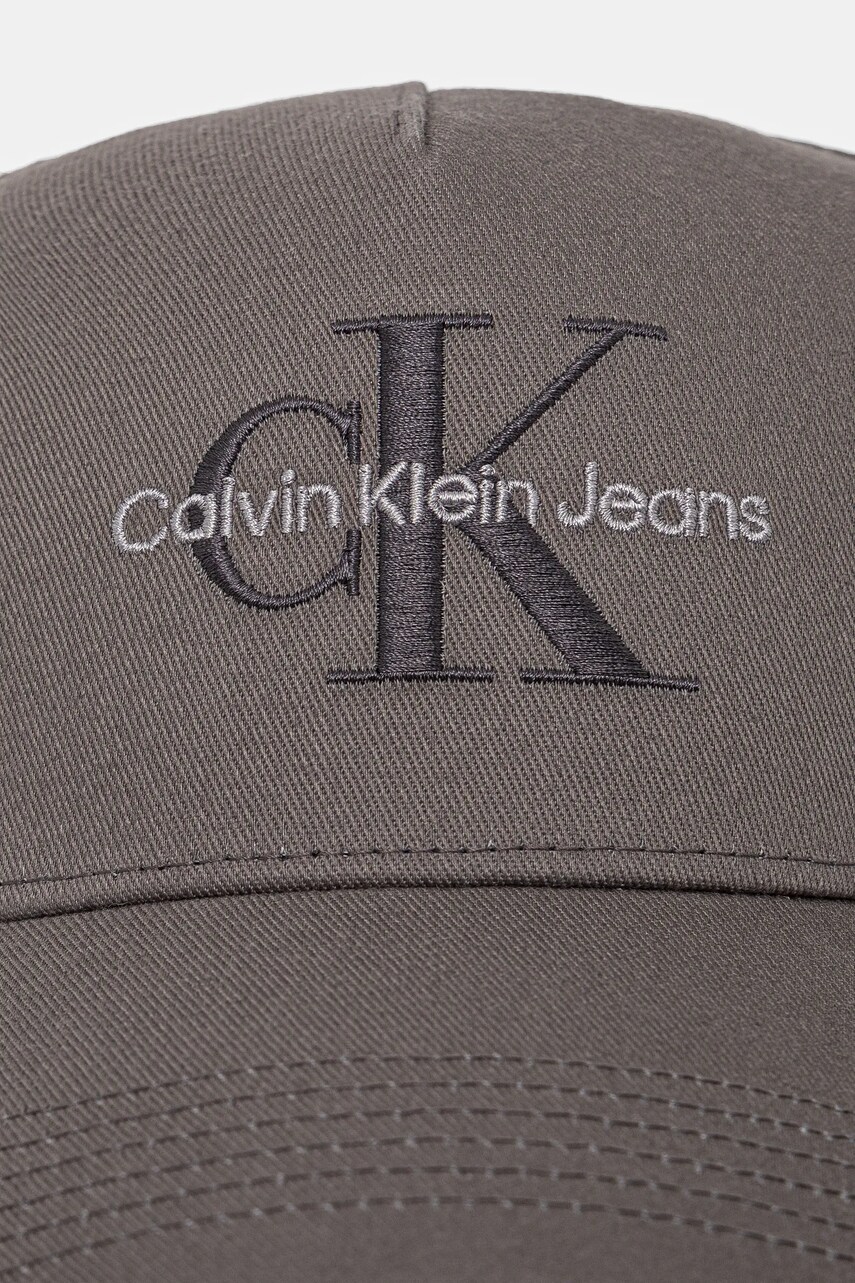 Кепка Calvin Klein Jeans колір сірий з аплікацією LV04G5065G