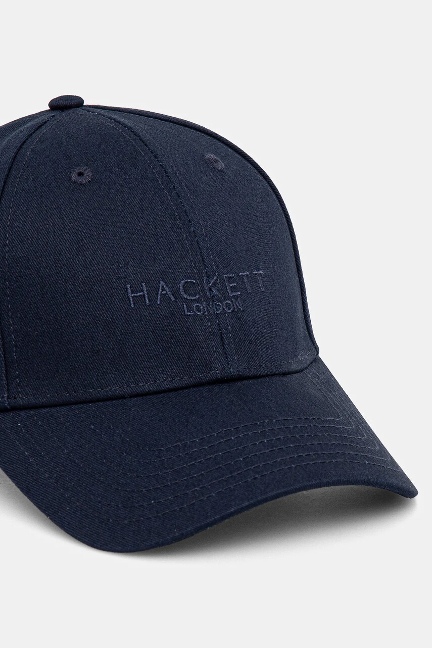 Бавовняна бейсболка Hackett London колір синій з аплікацією HM042652