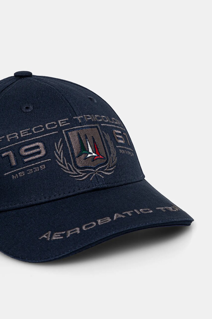 Бавовняна бейсболка Aeronautica Militare колір синій з аплікацією HA1206CT3299