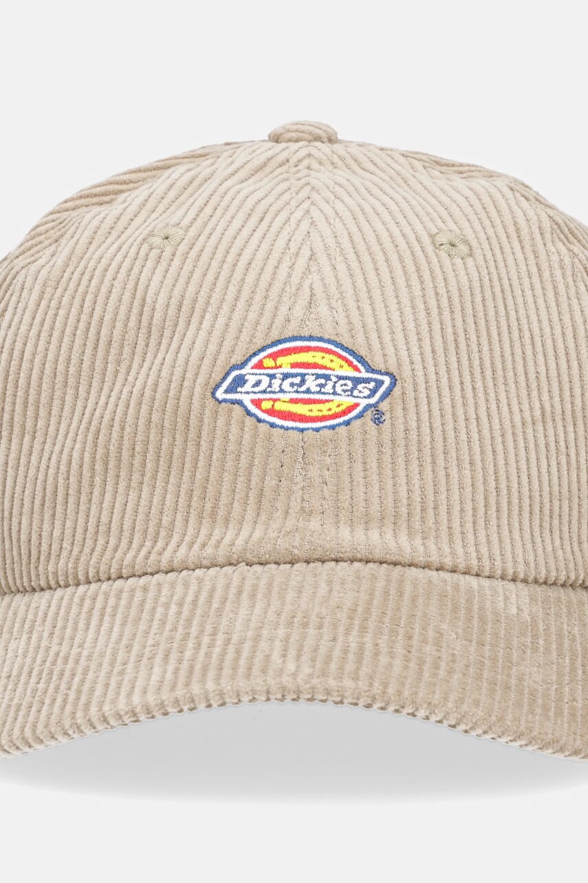 Вельветова кепка Dickies колір зелений з аплікацією DK0A4ZAYKHK1