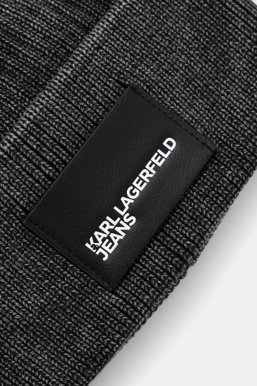 Бавовняна шапка Karl Lagerfeld Jeans колір сірий з бавовни A1W33113