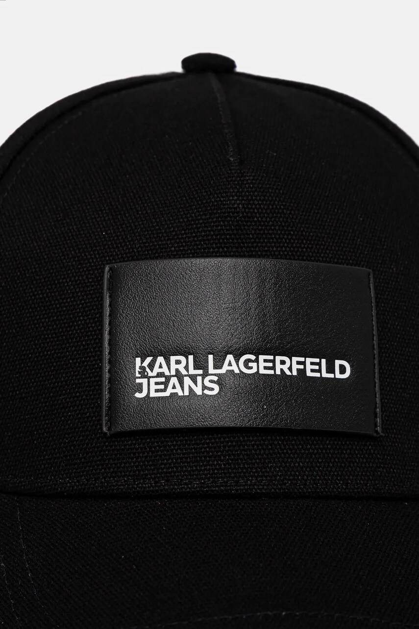Бавовняна бейсболка Karl Lagerfeld Jeans колір чорний з принтом A1W33002