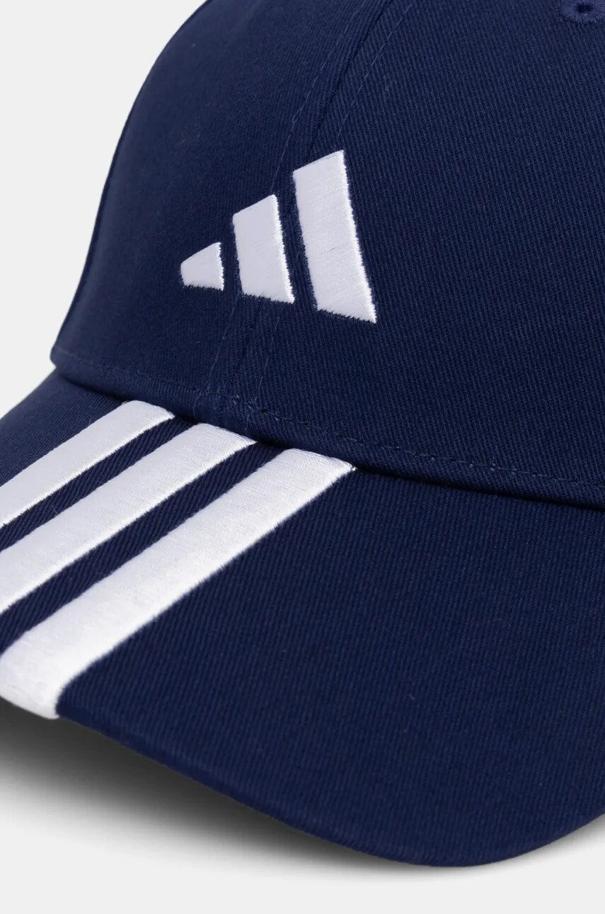 Бавовняна бейсболка adidas BBALL 3S CAP NL колір синій з аплікацією JP0384