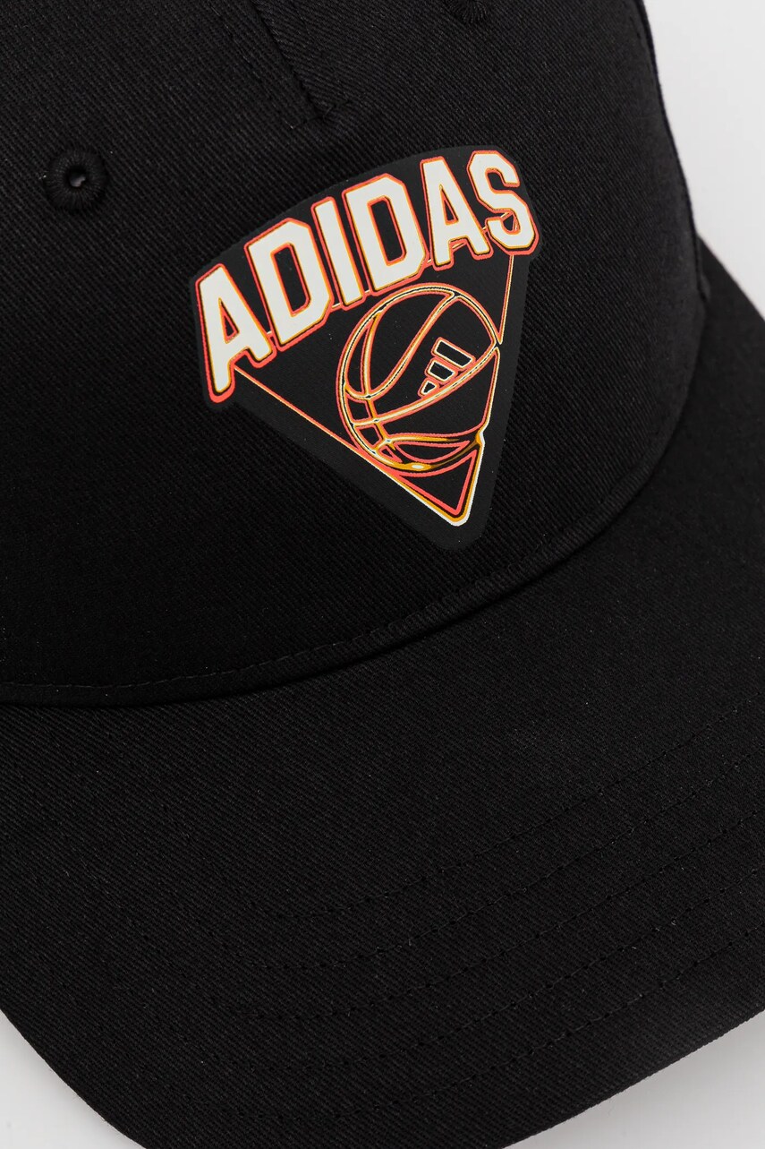 Кепка adidas HOOPS CAP колір чорний з принтом JE3775