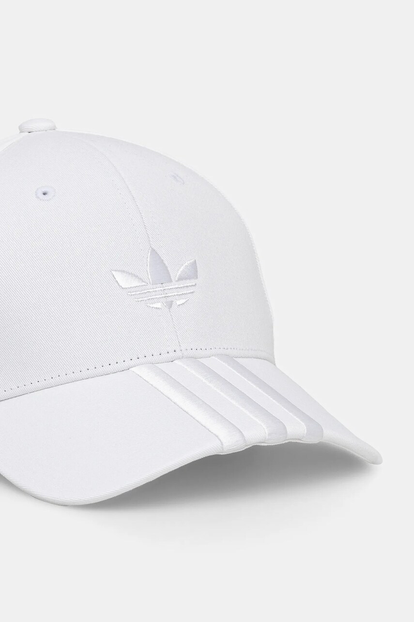Бавовняна бейсболка adidas Originals BASEBALL колір білий однотонна JN5832