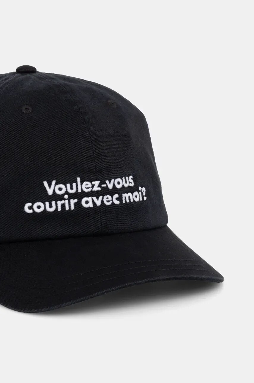 Бавовняна бейсболка adidas Originals WORDING колір чорний з аплікацією JD1004