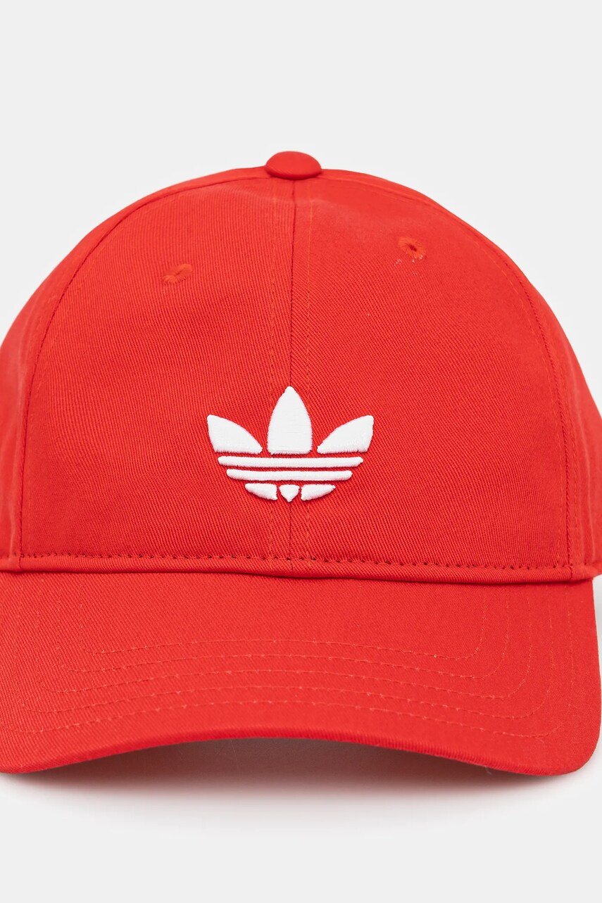 Бавовняна бейсболка adidas Originals BASEBALL AC колір червоний з аплікацією JC6026