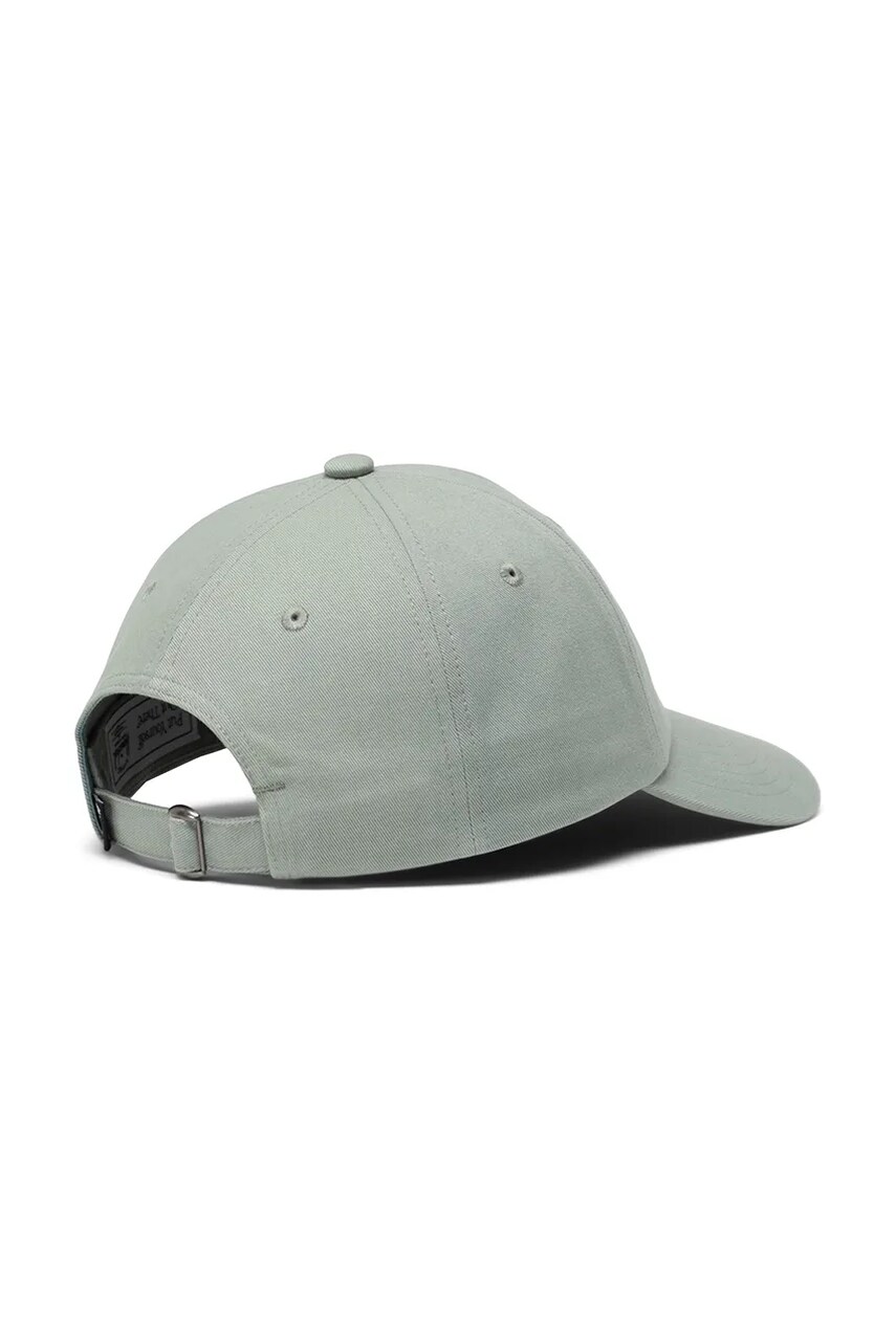 Бавовняна бейсболка Herschel колір зелений однотонна 50554-01898-OS