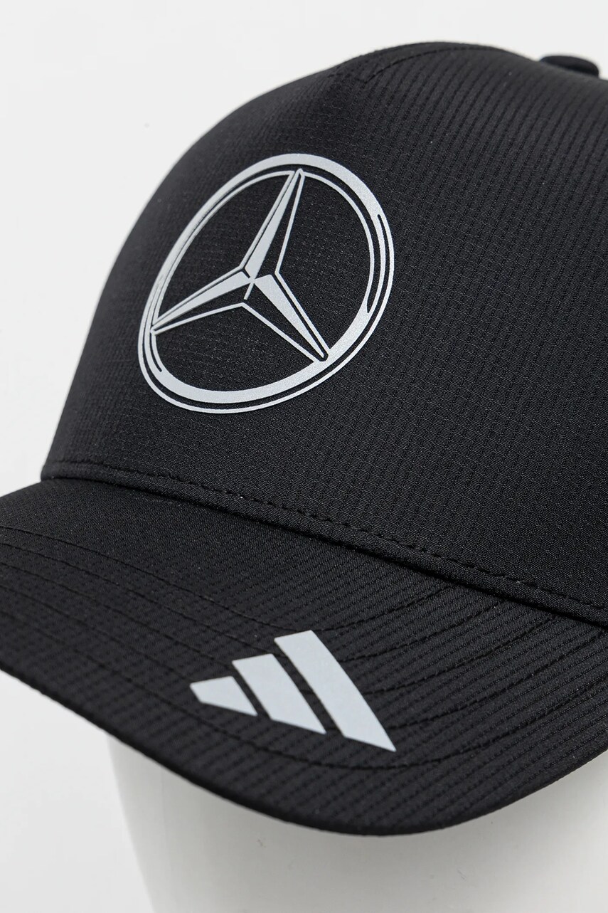 Кепка adidas x Mercedes колір чорний з принтом JX1419