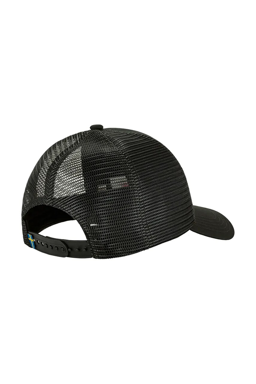 Кепка Fjallraven Langtradarkeps колір чорний з аплікацією F13100182