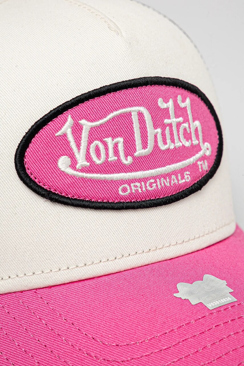 Кепка Von Dutch колір рожевий візерунок 7030777
