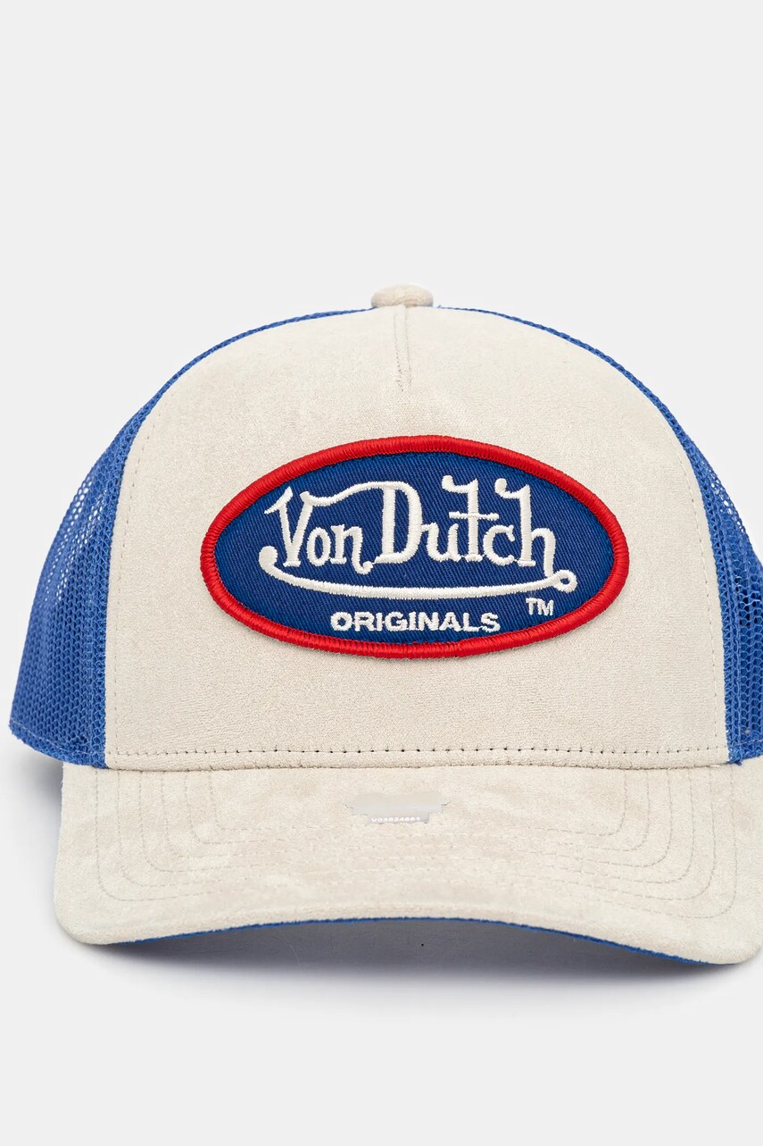 Кепка Von Dutch колір бежевий з аплікацією 7030828