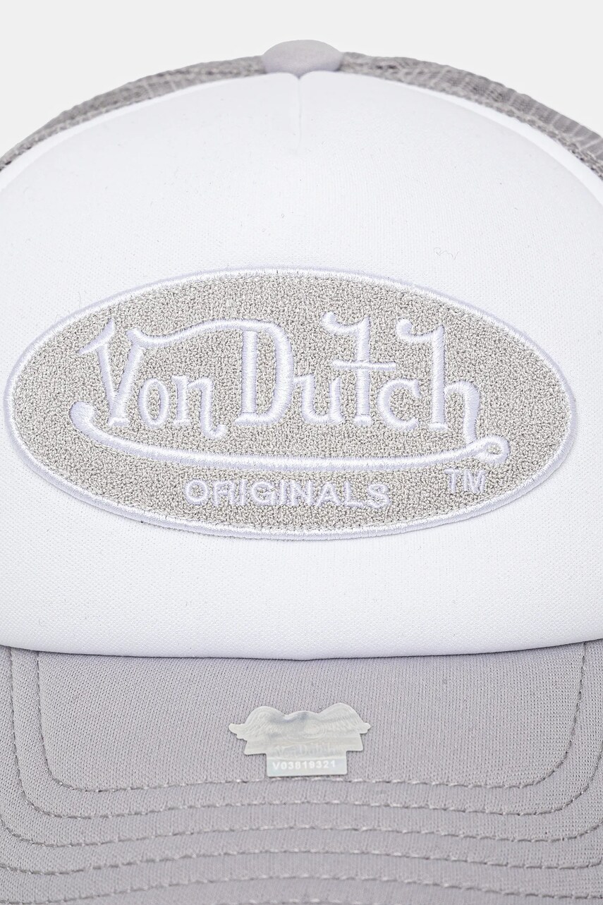 Кепка Von Dutch колір сірий з аплікацією 7030843