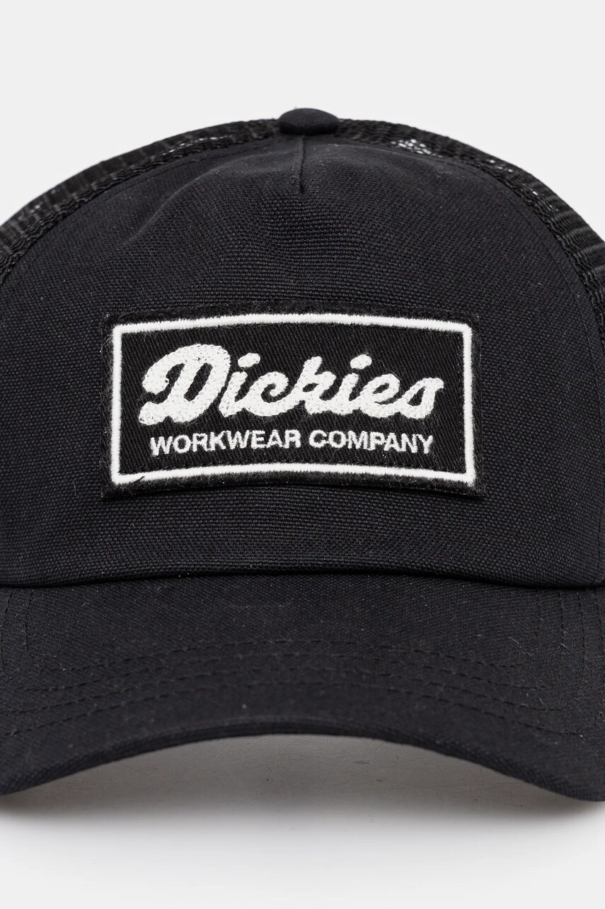 Кепка Dickies колір чорний з аплікацією DK0A4Z6MBLK1