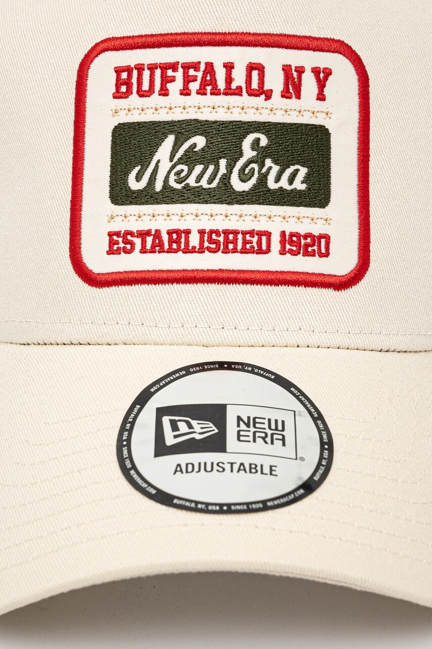 Кепка New Era колір бежевий з аплікацією 60595467