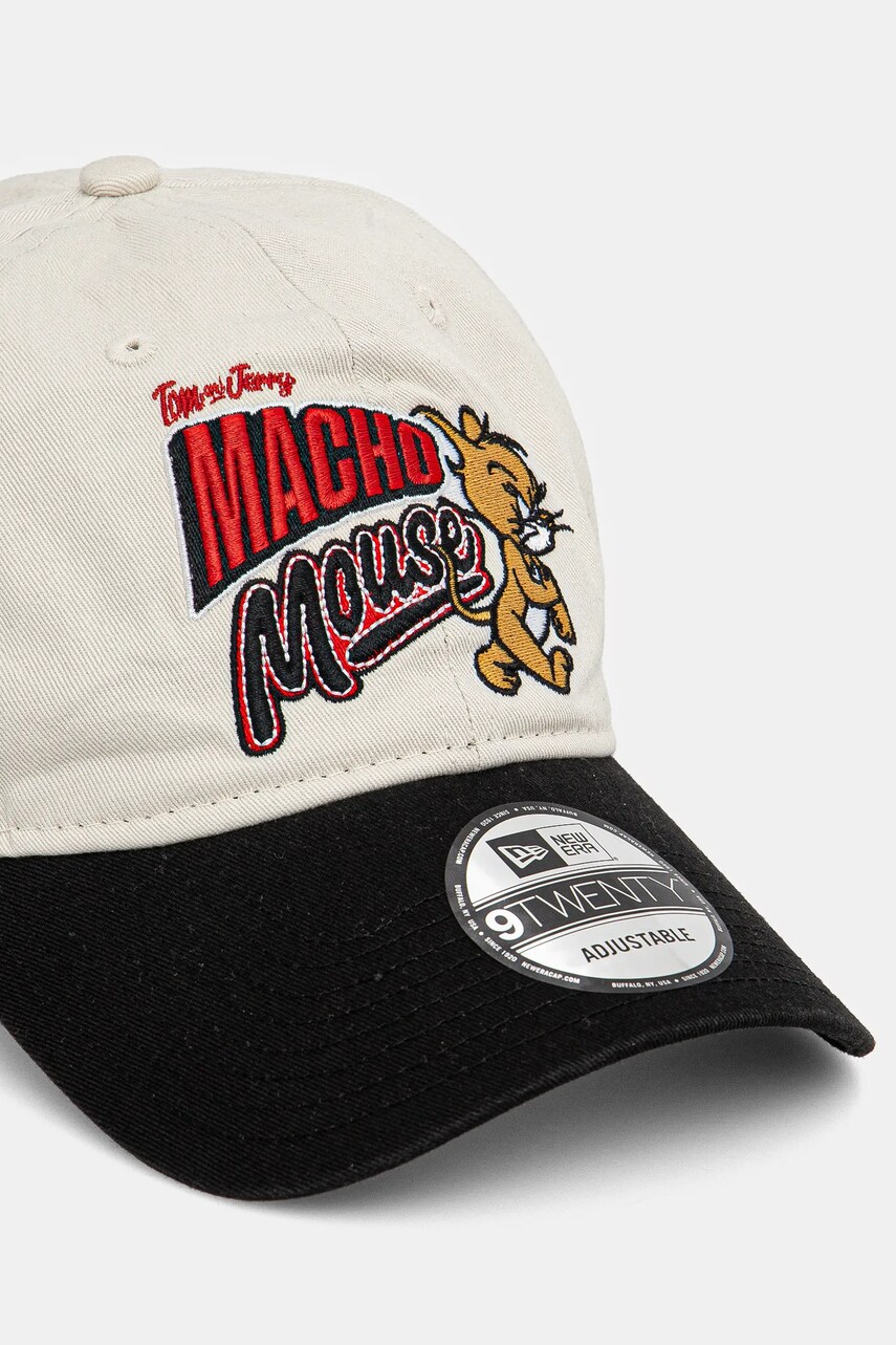 Кепка New Era колір бежевий з аплікацією 60595266