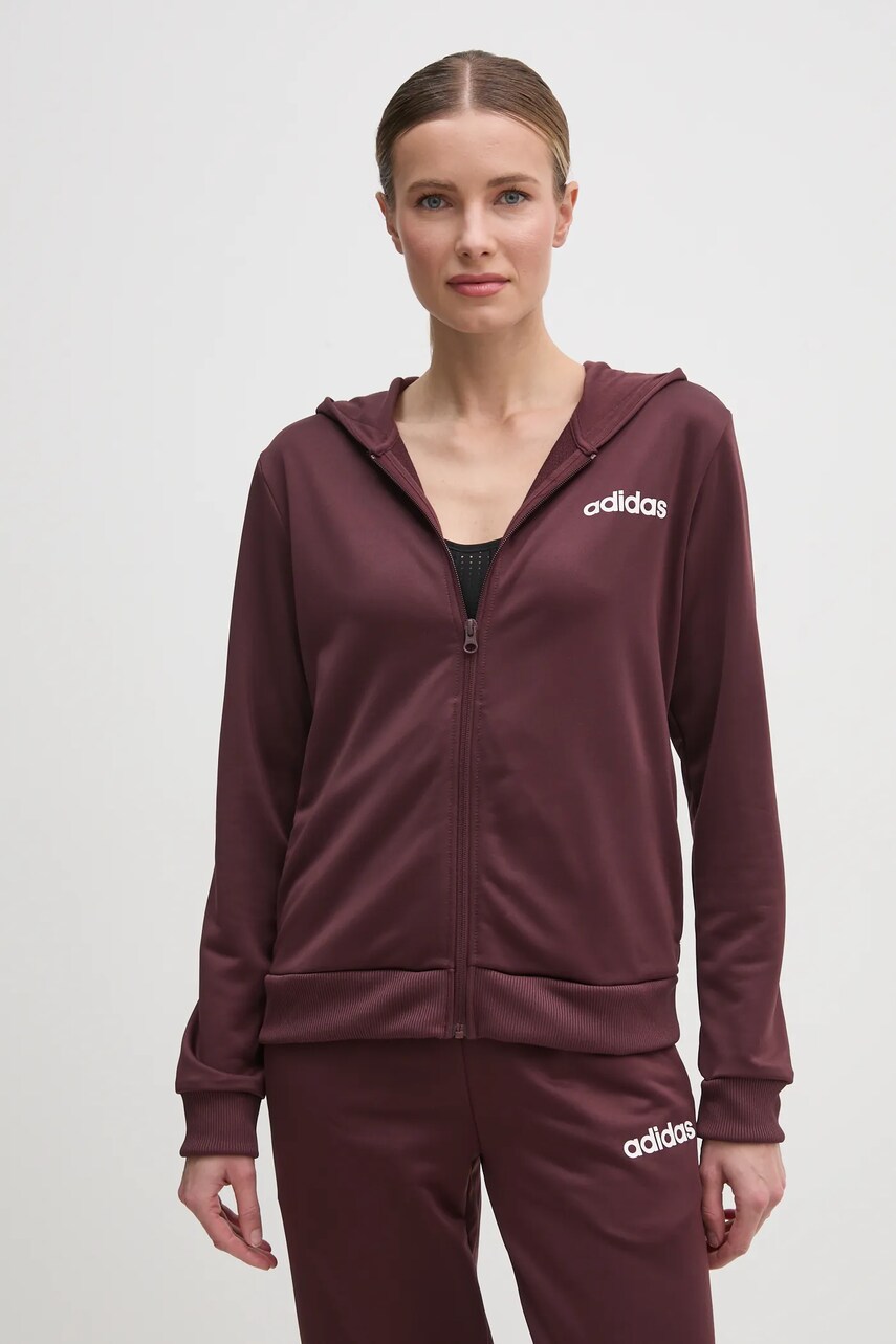Спортивний костюм adidas LINEAR TS жіночий колір червоний JD2698
