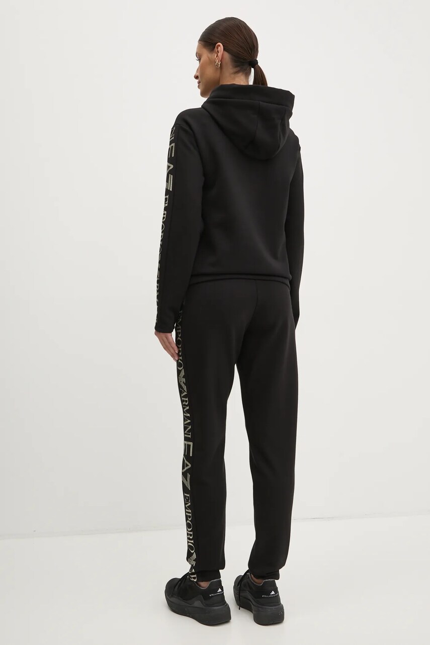 Спортивний костюм EA7 Emporio Armani жіночий колір чорний AF10443.7W000116